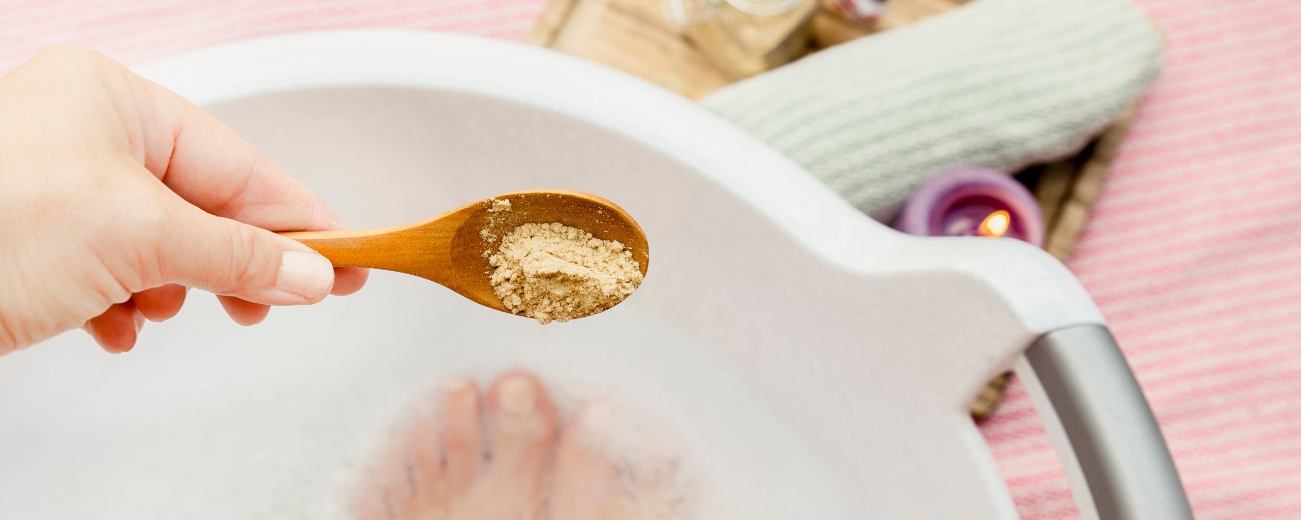 Relaxing while working? Try a foot bath!